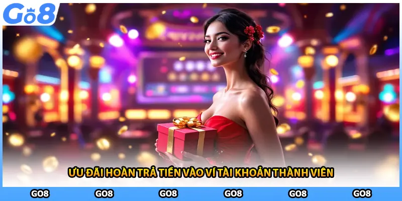 Ưu đãi hoàn trả tiền vào ví tài khoản thành viên 